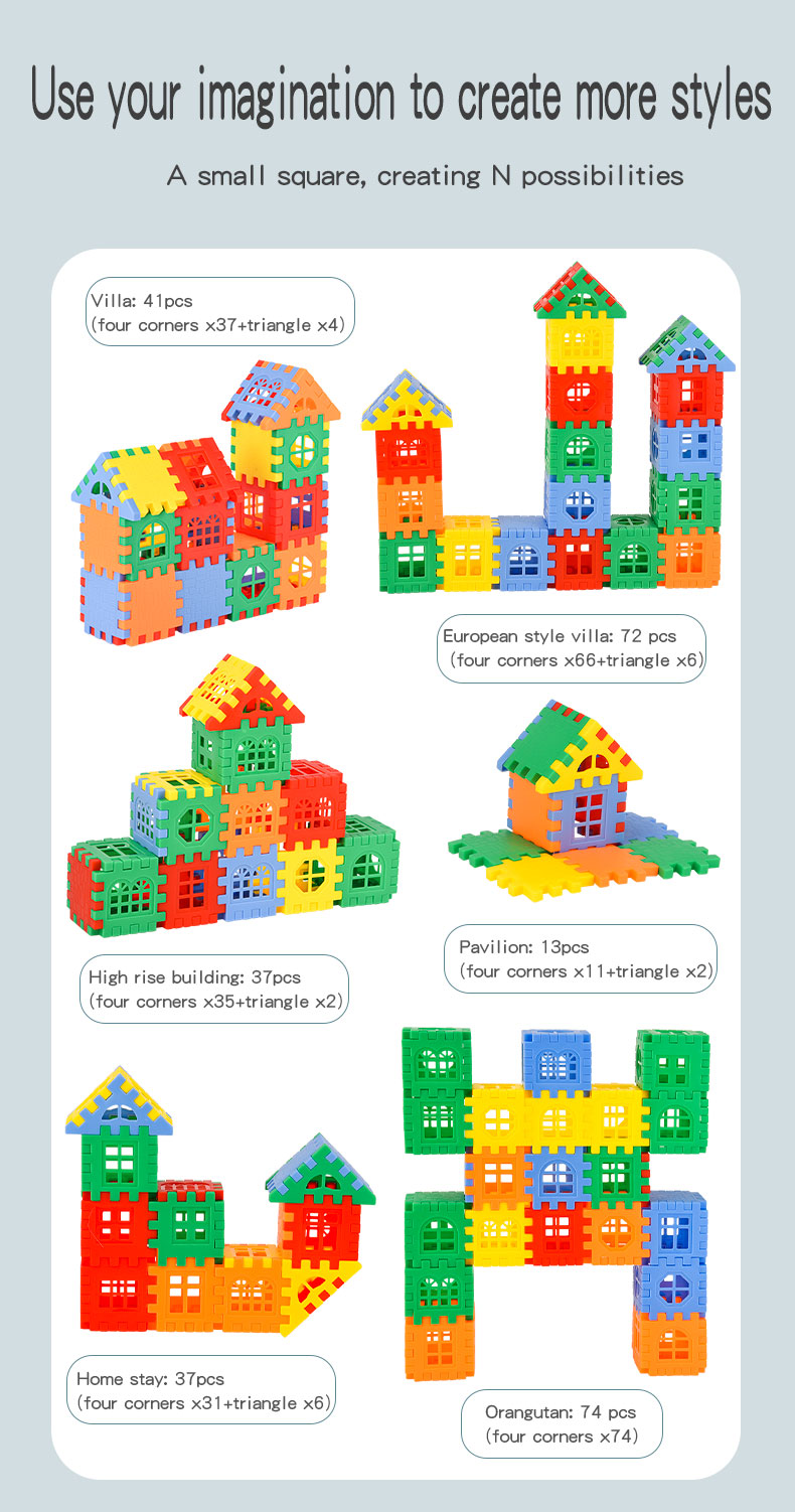 50pcs/lot Building Blocks Baby Paradise House spelling puzzle blocks City DIY Creative Model Figures Educational Kids Toys 50pcs/lot Building Blocks Baby Paradise House spelling puzzle blocks City DIY Creative Model Figures Educational Kids Toys