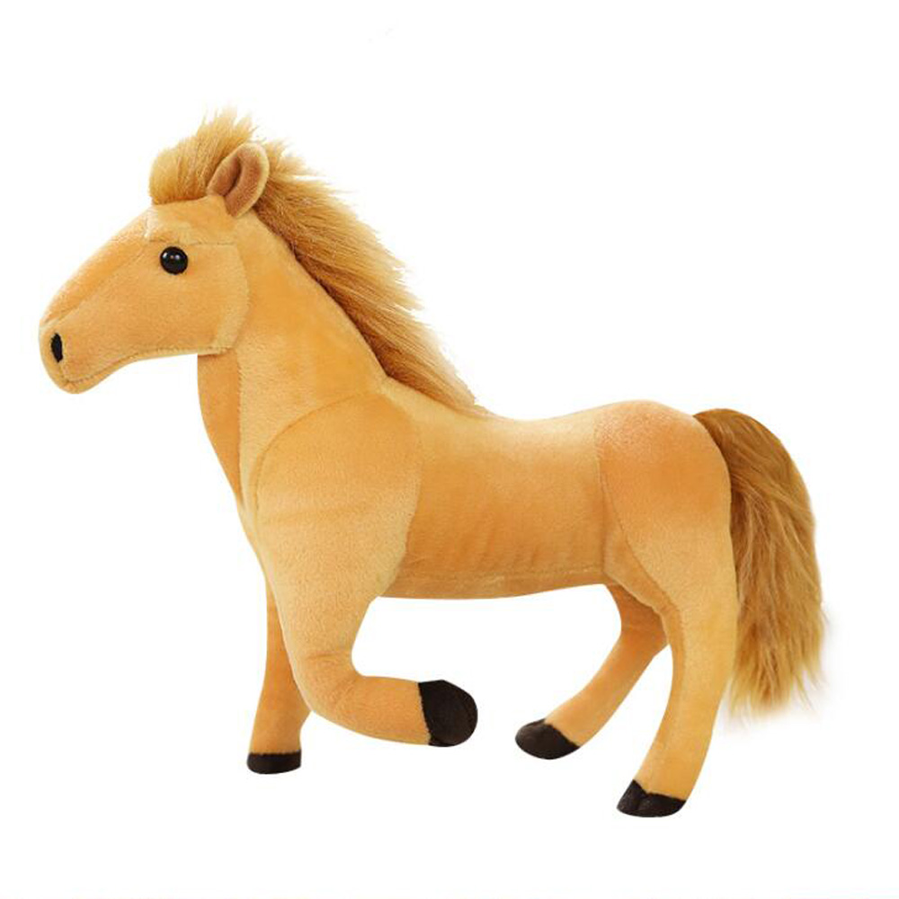 Cartoon Simulation White Black Horse Stuffed Children Plush Toy