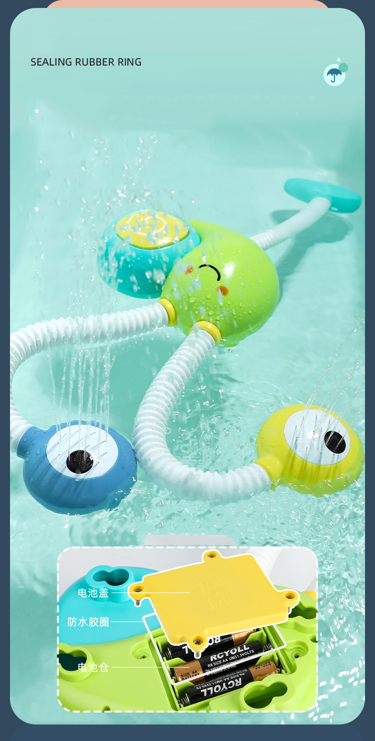 Bath Toys Water Game Snail Spraying Faucet Shower Electric Water Spray Toy For Baby Bathtime Bathroom Kids Toys