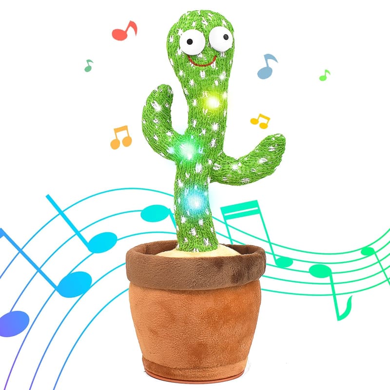 Sing And Dance Cactus Electron Plush Toy Soft Plush Doll Babies Cactus That Repeat What You Say Voice Interactive Bled