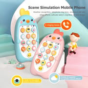 Electronic Baby Cell Phone Toy Battery Powered Silicone Baby Chewing Toys Plastic Early Educational Mobile Phone for Infant Gift
