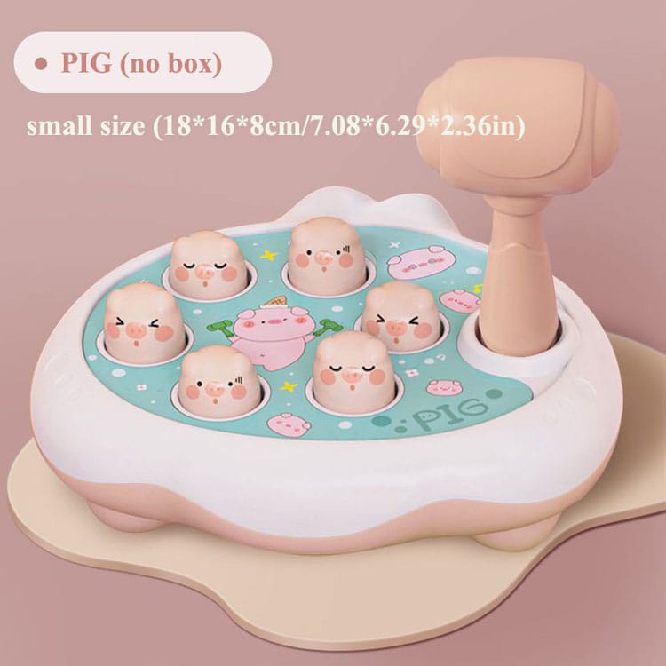Duck/Frog/Pig Baby Toy Montessori Learning Game Educational Puzzle Gift for 12 24 Months Toddler Boy/Girl with Hammer