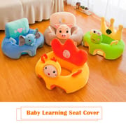 Baby Learn Sitting Sofa Seat Cover Cartoon Plush Support Seat Learn To Sit Baby Plush Toys For 0-3 M （Without Filler）