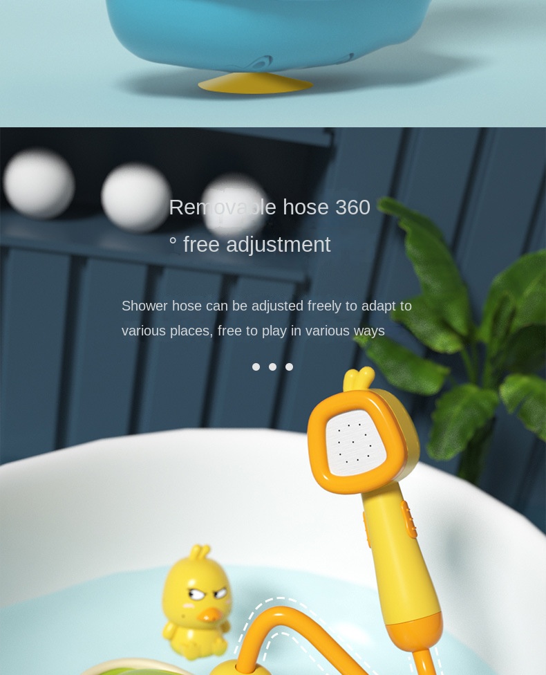 Electric Baby Bath Toys for Kids Duck Spray Water Bath Toys Baby Shower Water Toys Ball Bathroom Baby Toy Bathtub Toys Water Toy