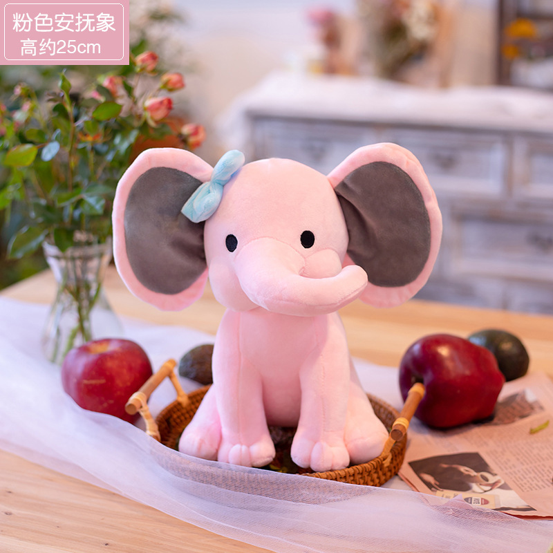 Elephant Plush Toys Kawaii Baby Toy Stuffed Animal Doll for Kids White Elephant Toys Cartoon for Girls Cute Toys for Wedding