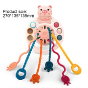 Baby Montessori Toys Pull String Sensory Toys Baby 6 12 Months Silicone Develop Teething Activity Toys for Kids Educational Toys
