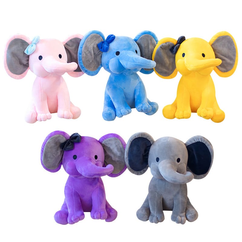 Elephant Plush Toys Kawaii Baby Toy Stuffed Animal Doll for Kids White Elephant Toys Cartoon for Girls Cute Toys for Wedding