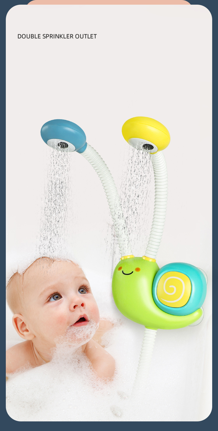 Bath Toys Water Game Snail Spraying Faucet Shower Electric Water Spray Toy For Baby Bathtime Bathroom Kids Toys
