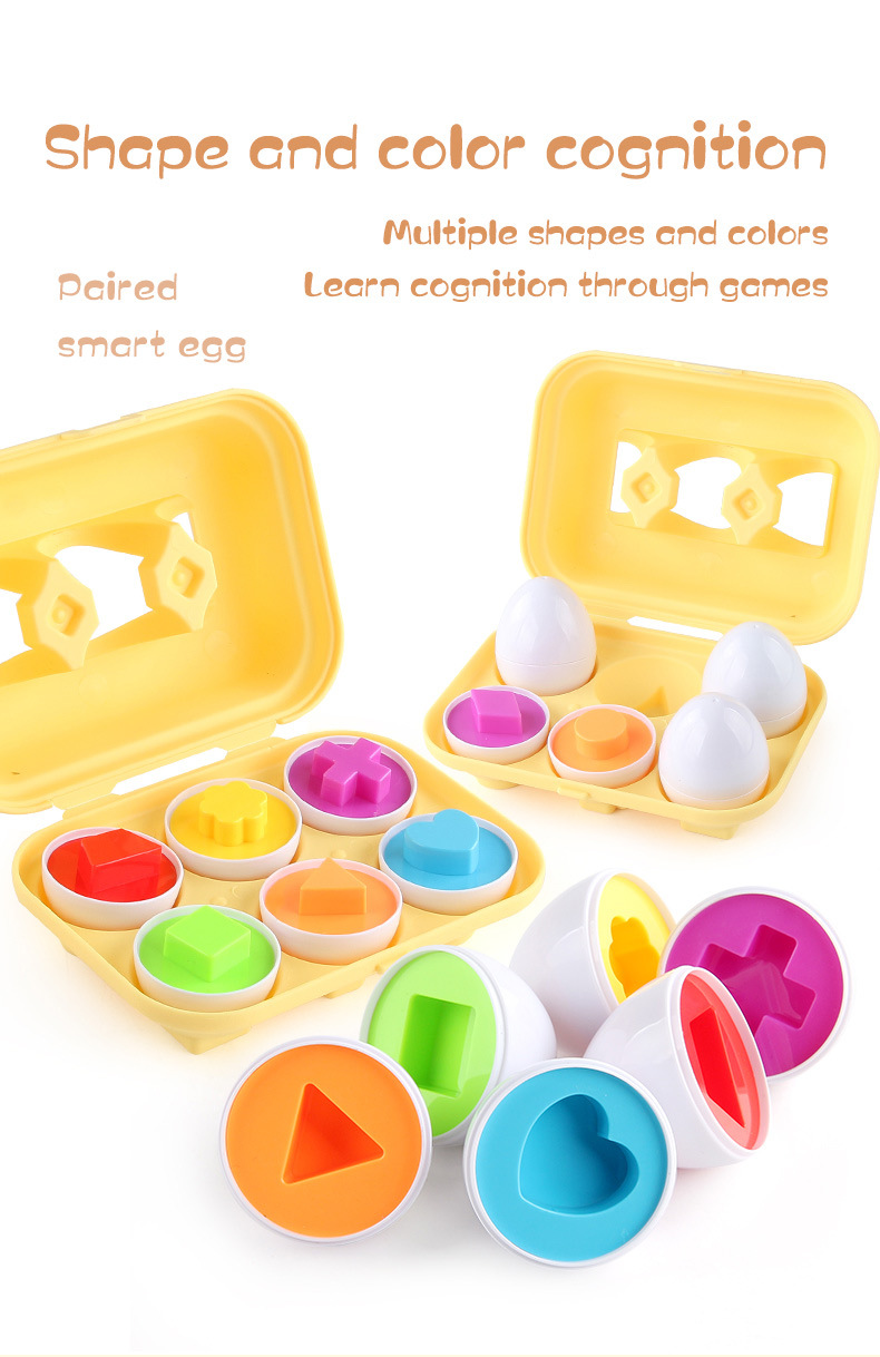 Baby Learning Educational Toy Smart Egg Toy Games Shape Matching Sorters Toys Montessori Eggs Toys For Kids