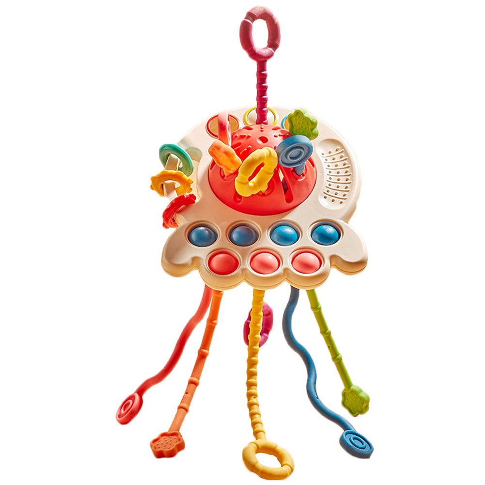 Baby Montessori Toys Pull String Sensory Toys Baby 6 12 Months Silicone Develop Teething Activity Toys for Kids Educational Toys