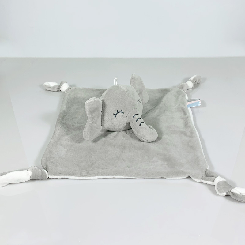 Baby Comforter Toys Plush Bunny Elephant Sleeping Towel Montessori Baby Rattles Stuffed Animals Appease Baby Toys 0 12 Months