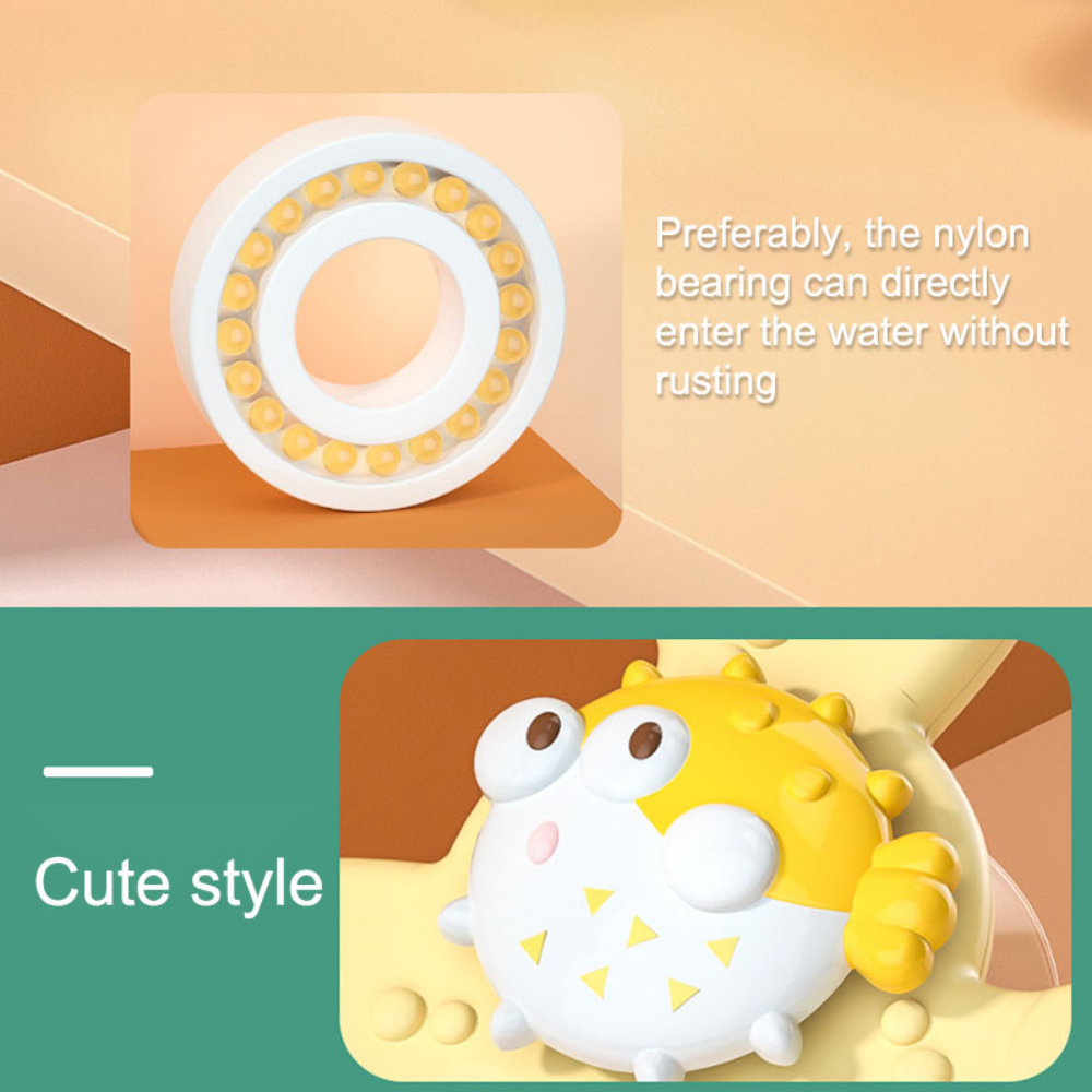 Montessori Baby Bath Toys For Boy Children Bathing Spinner Sucker Suction Cup Toy For Kids Funny Child Rotating Rattles Teether