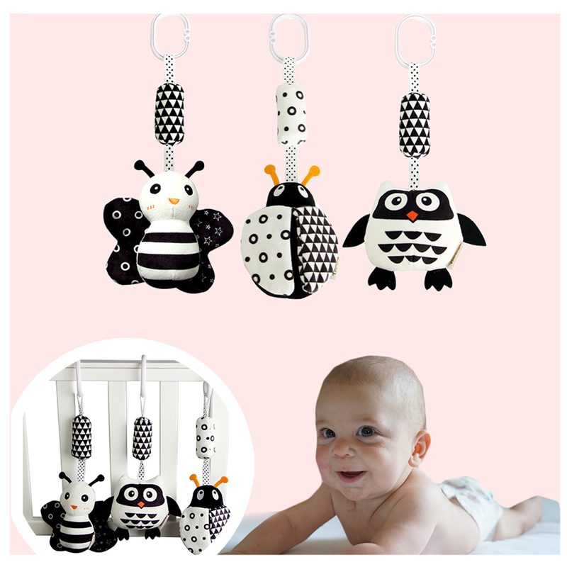 Baby Toy Cartoon Animal Stuffed Hanging Rattle Baby Bed Crib Soft Plush Toys Wind Chimes Best Birthday Gift Newborn 0-18 Month
