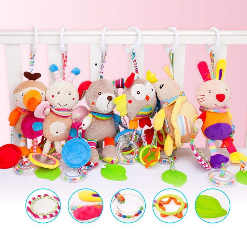 Good Quality Newborn Baby Rattles Plush Stroller Cartoon Animal Toys Baby Mobiles Hanging Bell Educational Baby Toys 0-24 Months Good Quality Newborn Baby Rattles Plush Stroller Cartoon Animal Toys Baby Mobiles Hanging Bell Educational Baby Toys 0-24 Months