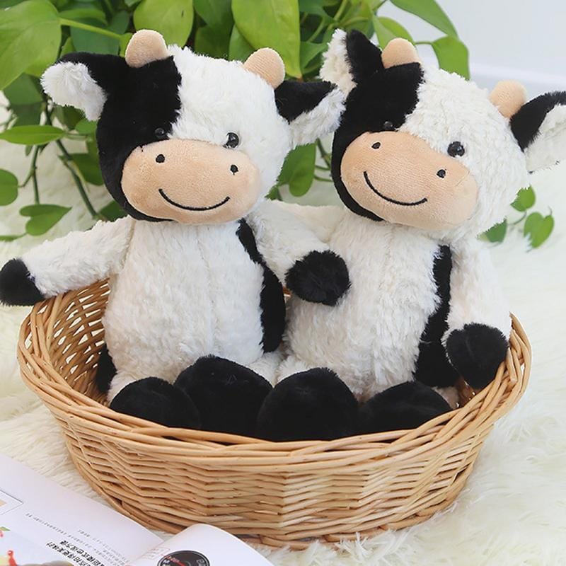 Cartoon Milk Cattle Doll White & Black Soft Cow Stuffed Animal Plushie Toys For Kids Appease Toy Cute Nap Pillow Baby Gifts