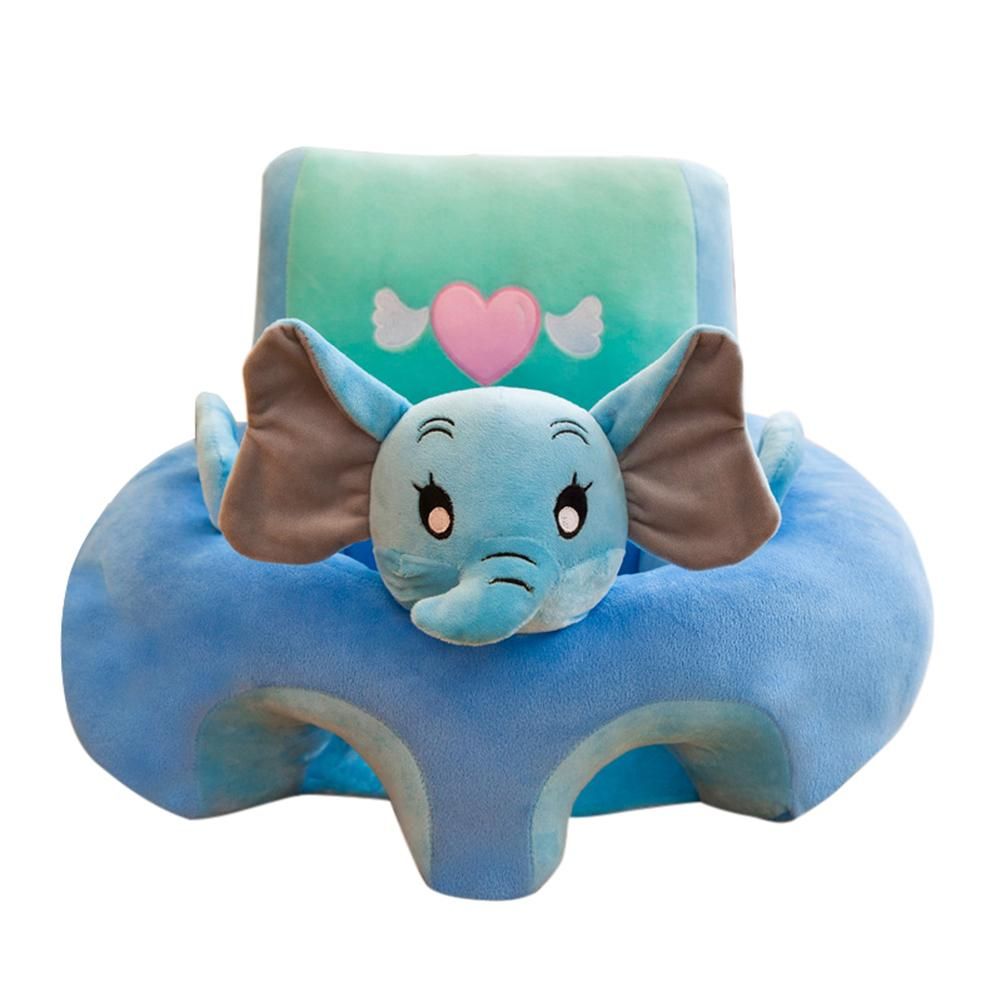 Baby Learn Sitting Sofa Seat Cover Cartoon Plush Support Seat Learn To Sit Baby Plush Toys For 0-3 M （Without Filler）