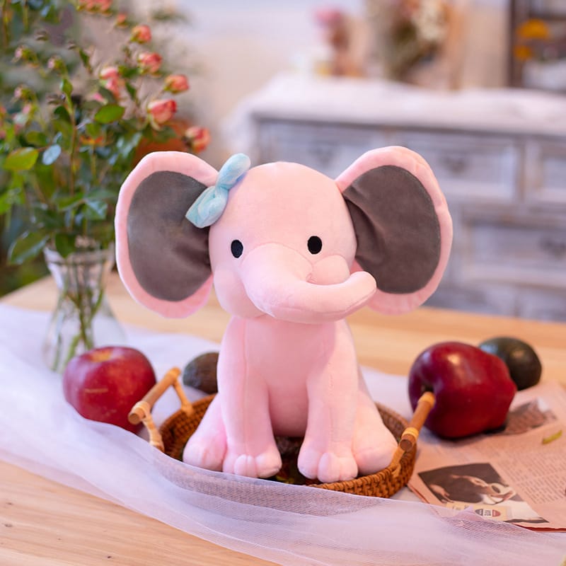 Elephant Plush Toys Kawaii Baby Toy Stuffed Animal Doll for Kids White Elephant Toys Cartoon for Girls Cute Toys for Wedding