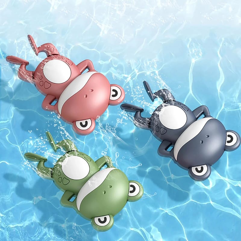 Baby Shower Clockwork Cute Animal Swimming Frog When Baby Bath In Bathroom Baby Water Toy Kids Clockwork Bath Toys Bathroom Toys