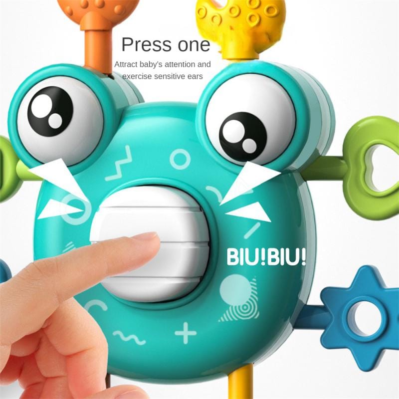 1/2PCS Montessori Sensory Toys Baby 6 12 Months Silicone Pull String Interactive Educational Toy For Toddler Development