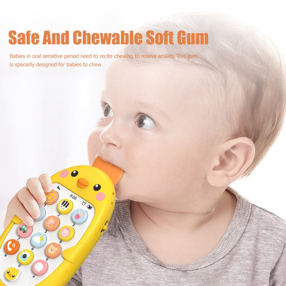Electronic Baby Cell Phone Toy Battery Powered Silicone Baby Chewing Toys Plastic Early Educational Mobile Phone for Infant Gift Electronic Baby Cell Phone Toy Battery Powered Silicone Baby Chewing Toys Plastic Early Educational Mobile Phone for Infant Gift