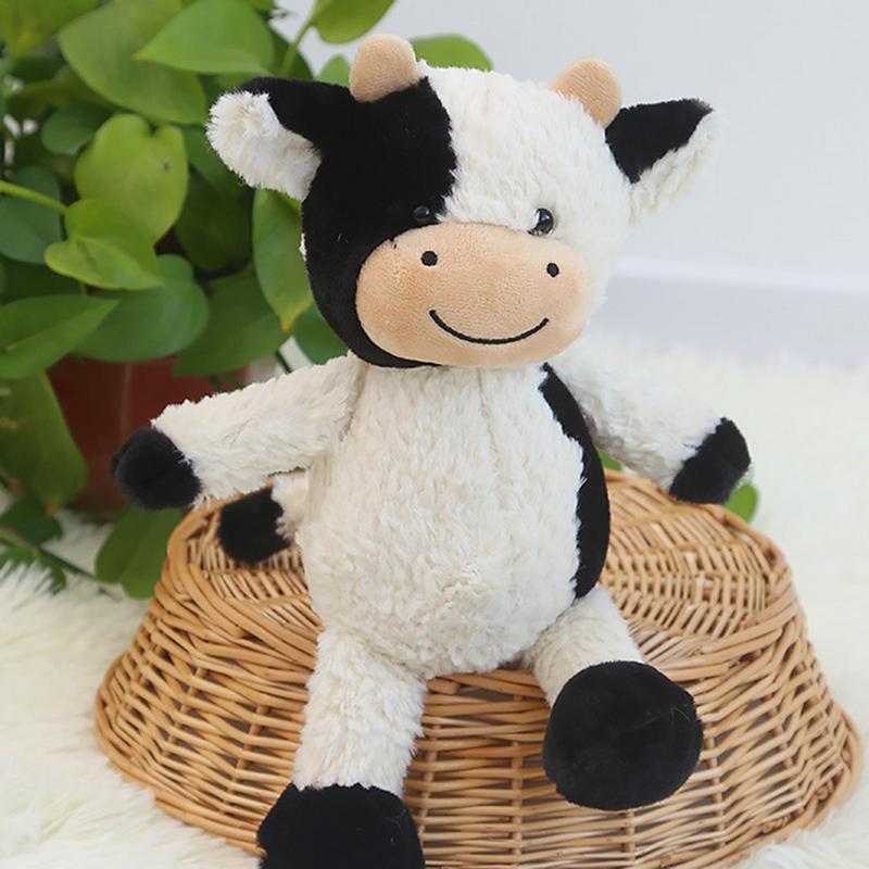 Cartoon Milk Cattle Doll White & Black Soft Cow Stuffed Animal Plushie Toys For Kids Appease Toy Cute Nap Pillow Baby Gifts