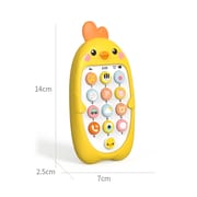 Electronic Baby Cell Phone Toy Battery Powered Silicone Baby Chewing Toys Plastic Early Educational Mobile Phone for Infant Gift