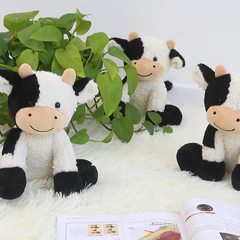 Cartoon Milk Cattle Doll White & Black Soft Cow Stuffed Animal Plushie Toys For Kids Appease Toy Cute Nap Pillow Baby Gifts