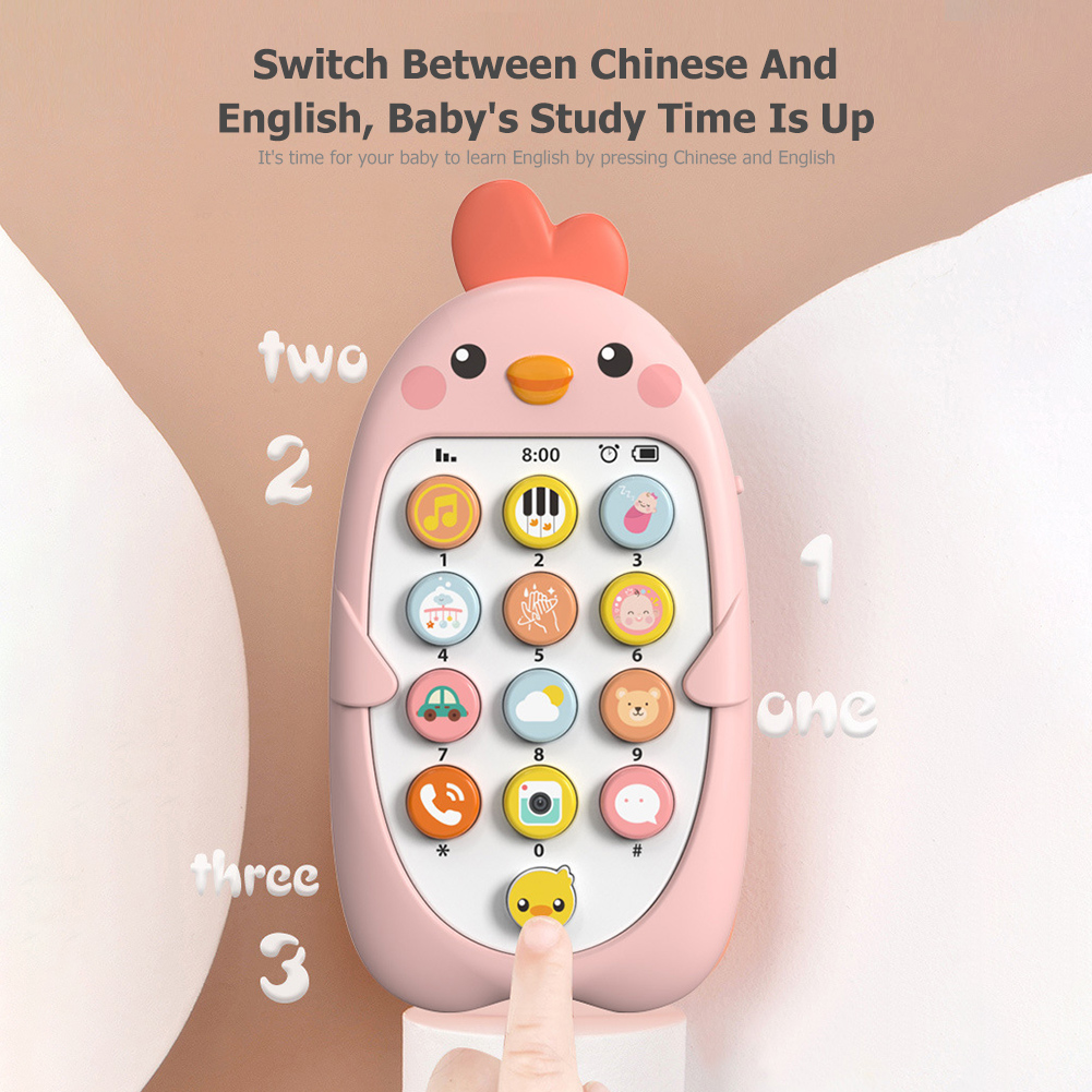 Electronic Baby Cell Phone Toy Battery Powered Silicone Baby Chewing Toys Plastic Early Educational Mobile Phone for Infant Gift Electronic Baby Cell Phone Toy Battery Powered Silicone Baby Chewing Toys Plastic Early Educational Mobile Phone for Infant Gift