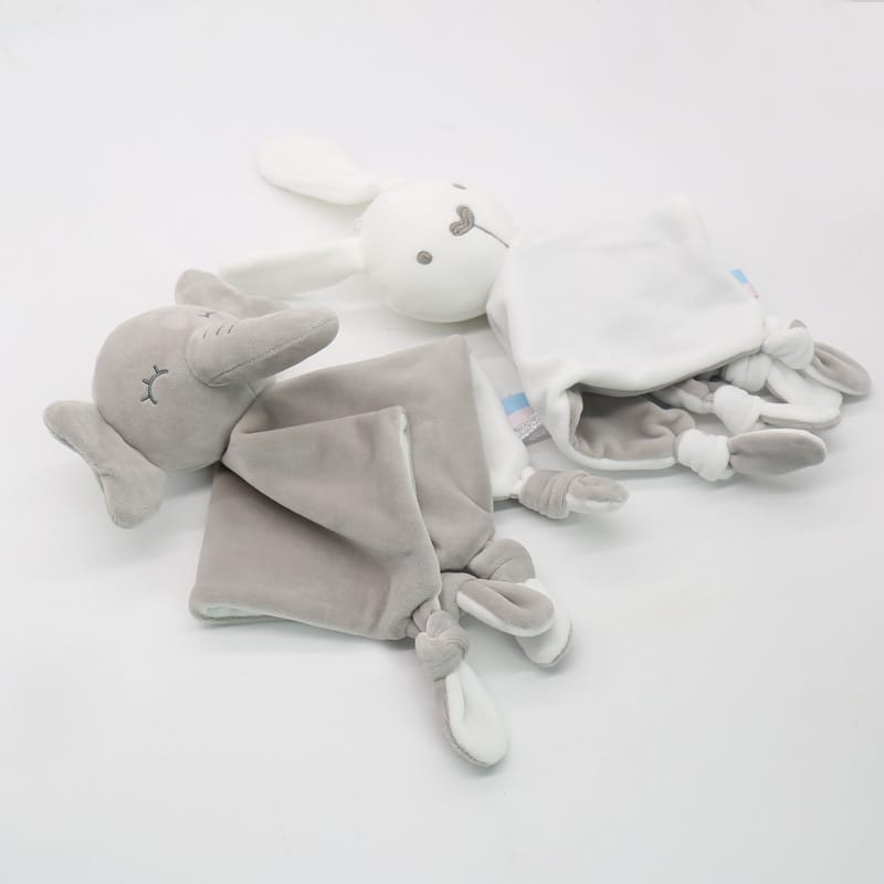Baby Comforter Toys Plush Bunny Elephant Sleeping Towel Montessori Baby Rattles Stuffed Animals Appease Baby Toys 0 12 Months