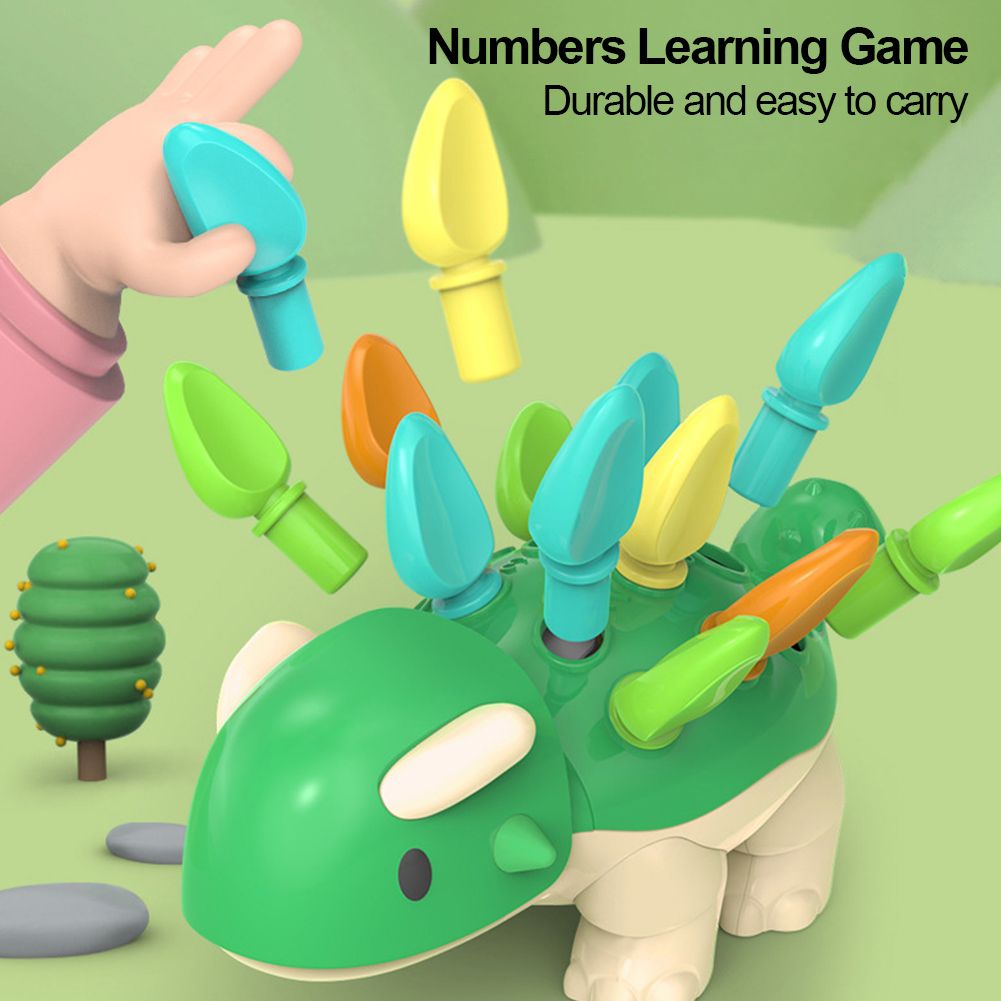 Toddler Dinosaur Hedgehog Montessori Insert Toy Baby Children Kid Concentration Training Early Education Fine Motor Sensory Game