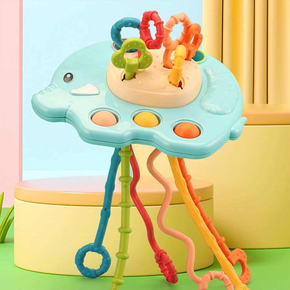 Baby Montessori Toys Pull String Sensory Toys Baby 6 12 Months Silicone Develop Teething Activity Toys for Kids Educational Toys