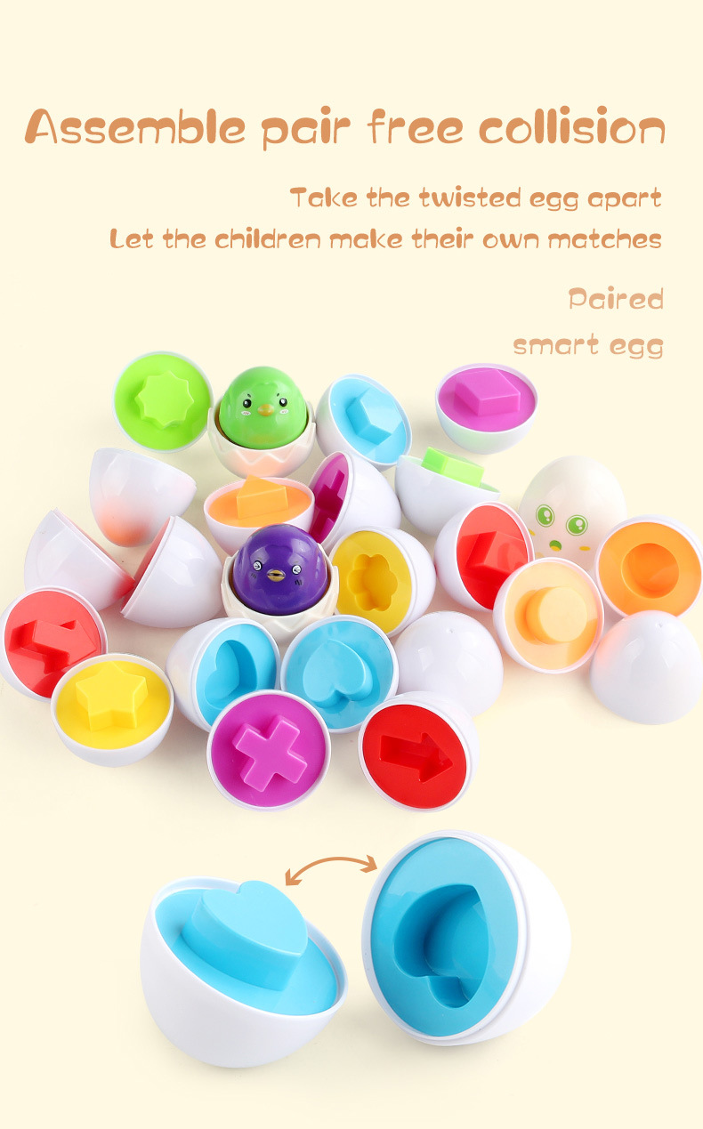 Baby Learning Educational Toy Smart Egg Toy Games Shape Matching Sorters Toys Montessori Eggs Toys For Kids