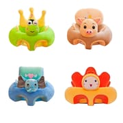 Baby Learn Sitting Sofa Seat Cover Cartoon Plush Support Seat Learn To Sit Baby Plush Toys For 0-3 M （Without Filler）