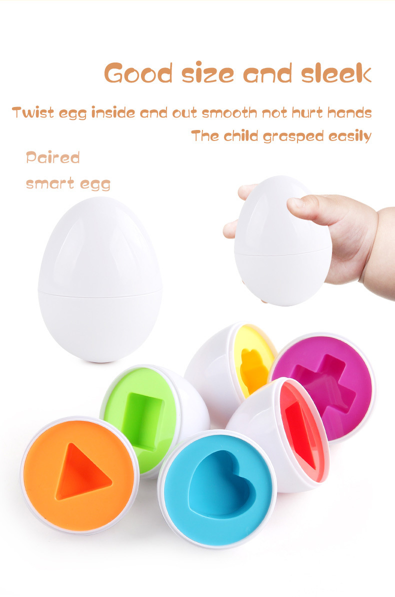 Baby Learning Educational Toy Smart Egg Toy Games Shape Matching Sorters Toys Montessori Eggs Toys For Kids