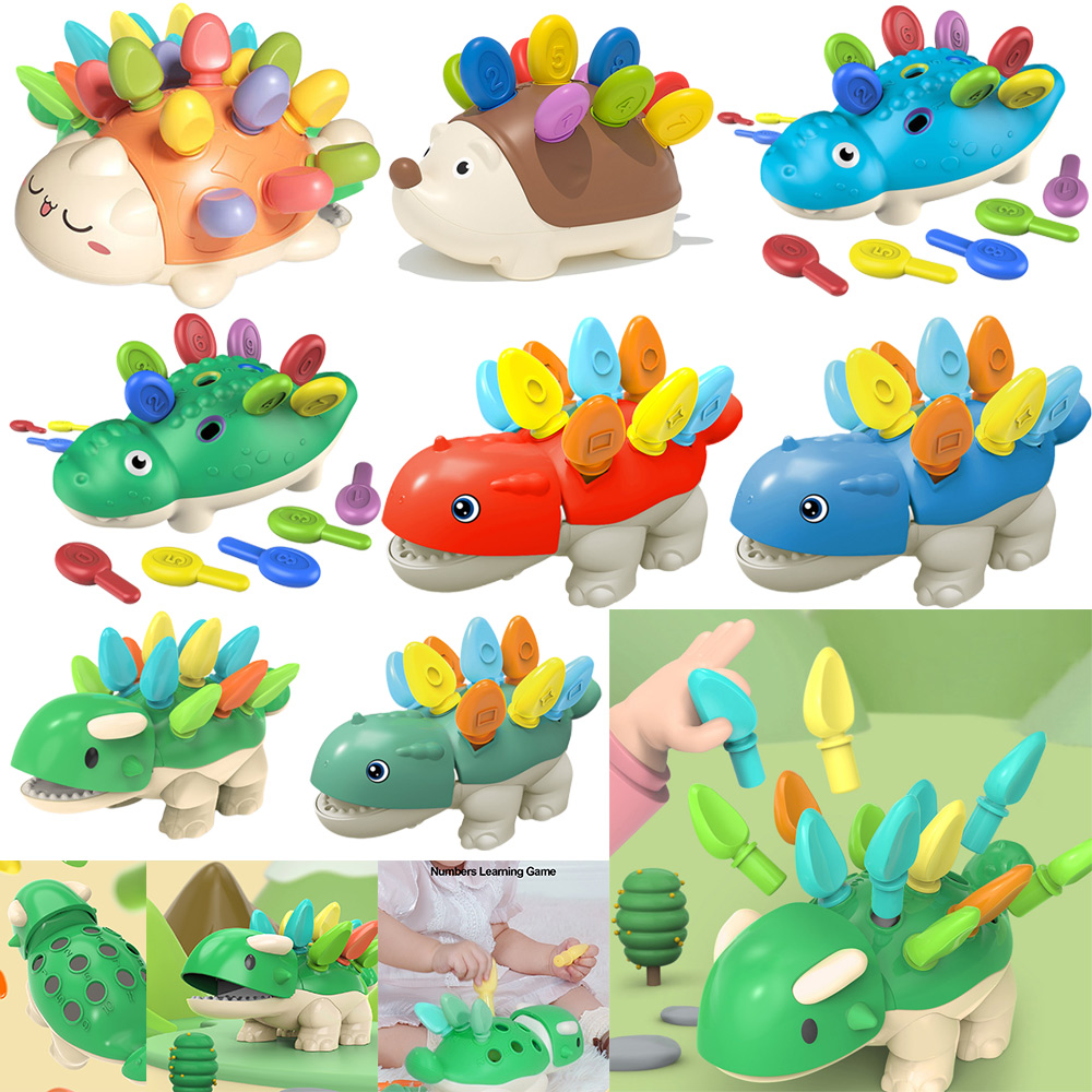 Toddler Dinosaur Hedgehog Montessori Insert Toy Baby Children Kid Concentration Training Early Education Fine Motor Sensory Game Toddler Dinosaur Hedgehog Montessori Insert Toy Baby Children Kid Concentration Training Early Education Fine Motor Sensory Game