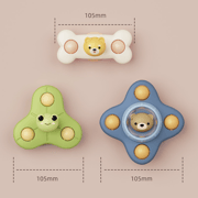 Montessori Baby Bath Toys For Boy Children Bathing Spinner Sucker Suction Cup Toy For Kids Funny Child Rotating Rattles Teether