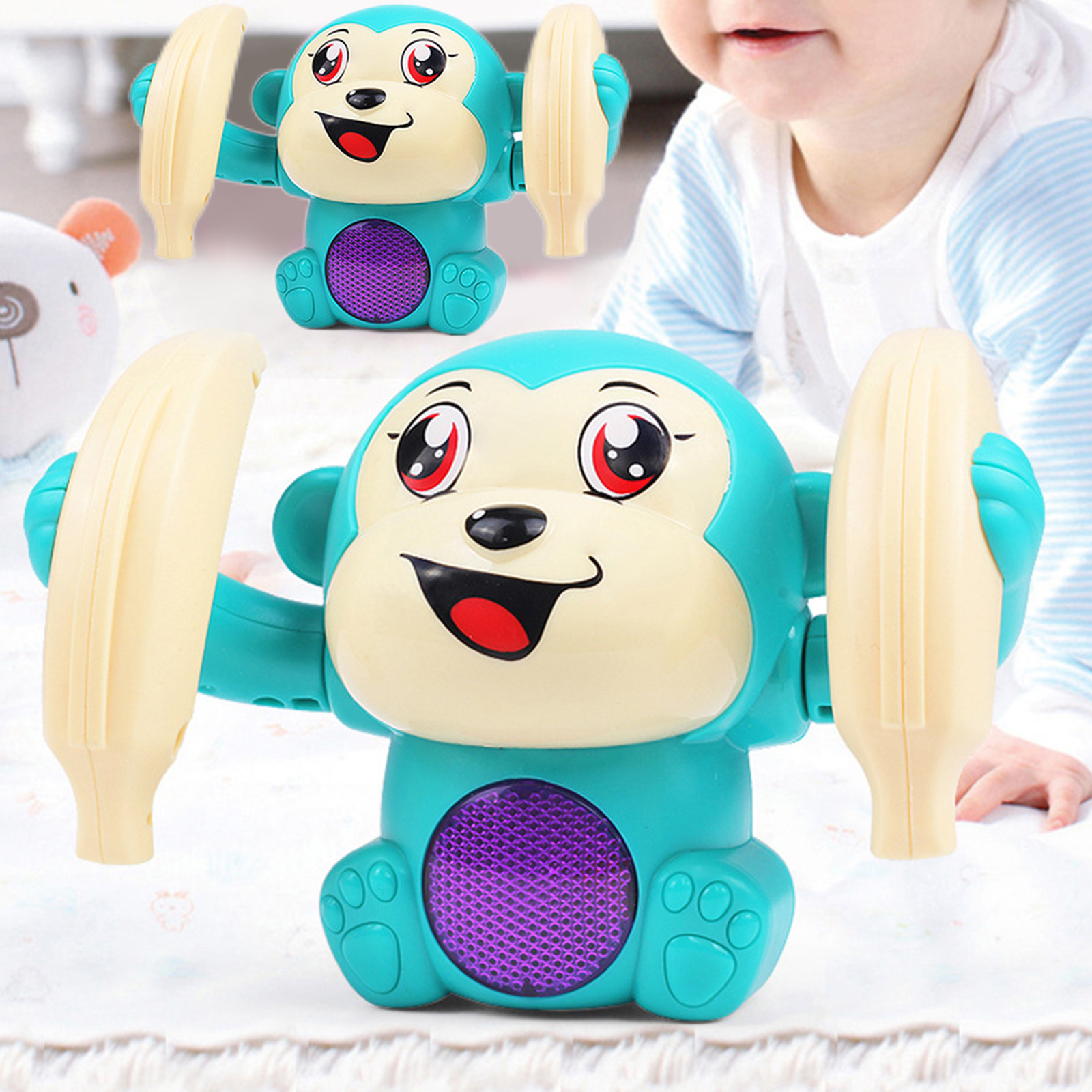 Electric Voice Control Tumbling Monkey Baby Toys Somersault Toy Light and Music Toy for Birthday Gift Early Educational Gift Electric Voice Control Tumbling Monkey Baby Toys Somersault Toy Light and Music Toy for Birthday Gift Early Educational Gift
