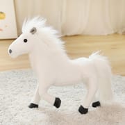 Cartoon Simulation White Black Horse Stuffed Children Plush Toy