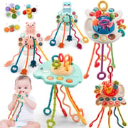 Baby Montessori Toys Pull String Sensory Toys Baby 6 12 Months Silicone Develop Teething Activity Toys for Kids Educational Toys