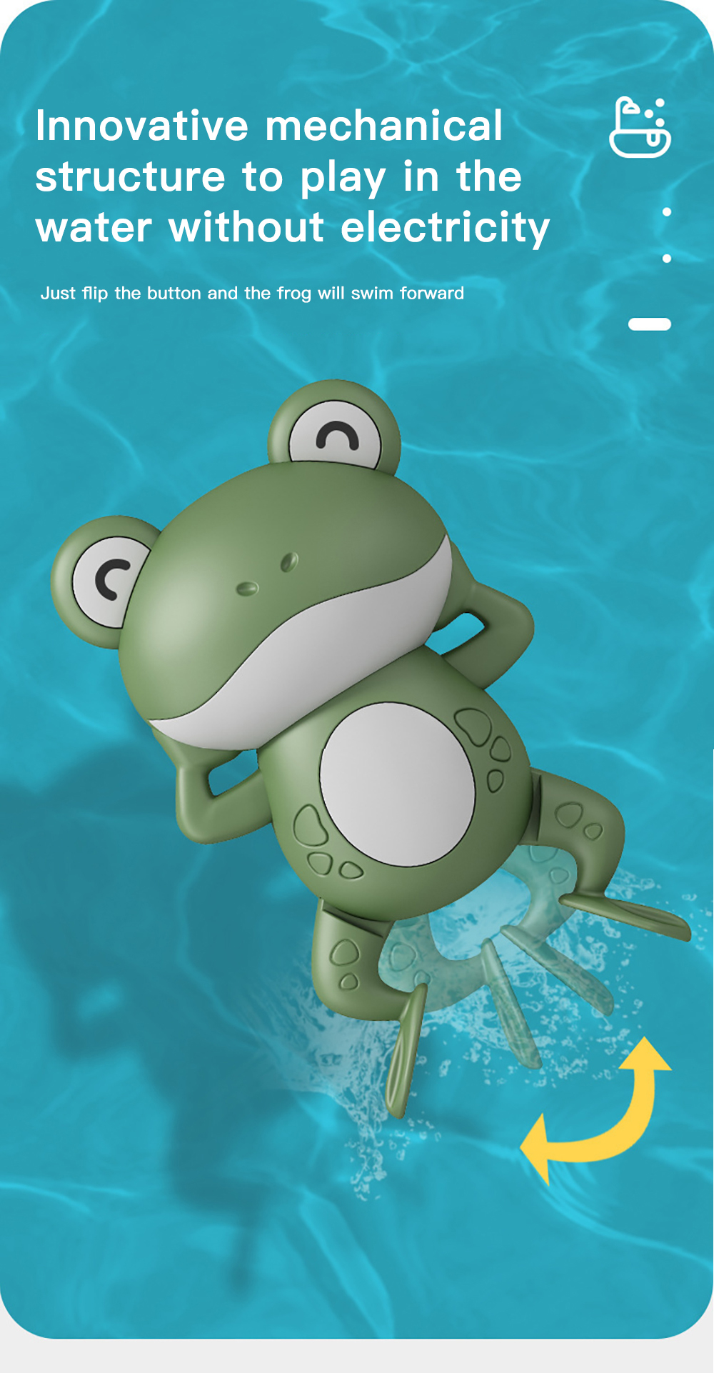 Baby Shower Clockwork Cute Animal Swimming Frog When Baby Bath In Bathroom Baby Water Toy Kids Clockwork Bath Toys Bathroom Toys