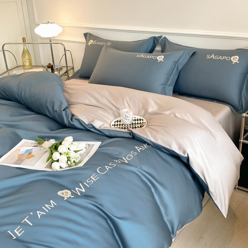 180 Class A long-staple cotton bed four-piece set wholesale Nantong high-end light luxury embroidered cotton sheets and covers