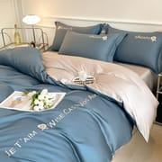 180 Class A long-staple cotton bed four-piece set wholesale Nantong high-end light luxury embroidered cotton sheets and covers