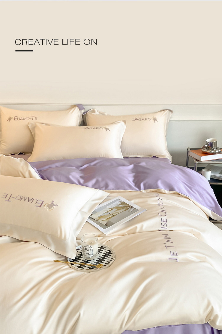 180 Class A long-staple cotton bed four-piece set wholesale Nantong high-end light luxury embroidered cotton sheets and covers