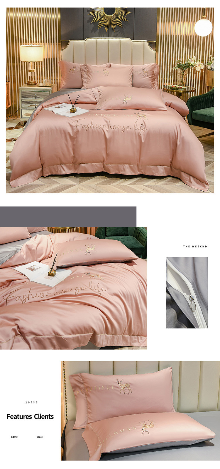 Summer Ice Silk 4-piece bed set Instagram bedding Set Dormitory 3-piece nude bed set