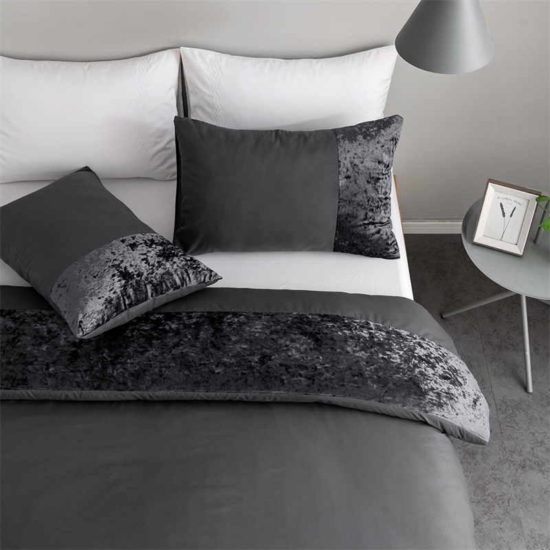 Velvet Splicing Luxury Bedding Set European American Sizes Duvet Cover Set Double Bedding Sets Quilt Cover Queen Size Bed Set