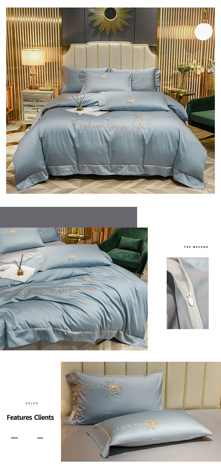 Summer Ice Silk 4-piece bed set Instagram bedding Set Dormitory 3-piece nude bed set