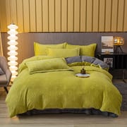 Nissan 10,000 sets of European-style four-piece set of rotten flowers A class 3D carved solid color milk velvet Falai four-piece set can replace hair