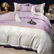 2023 new brand Feng shui washing silk embroidery four-piece set - Louis light luxury bed four-piece advanced sense
