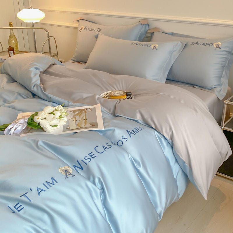 180 Class A long-staple cotton bed four-piece set wholesale Nantong high-end light luxury embroidered cotton sheets and covers