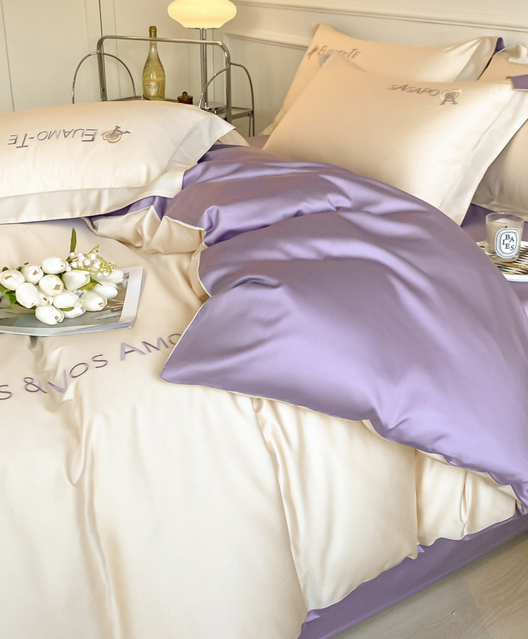 180 Class A long-staple cotton bed four-piece set wholesale Nantong high-end light luxury embroidered cotton sheets and covers